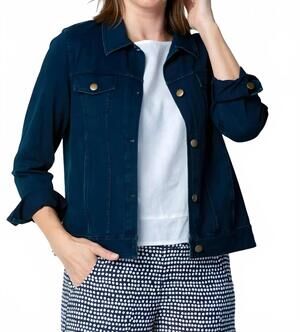 NEW HABITAT stonewash city knits jean jacket - plus in denim